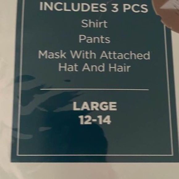 BRAND NEW boy scary clown glow in the dark halloween costume size XL - Picture 6 of 8